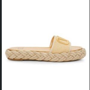 Valentino Garavani V Logo Flat Slide Sandals